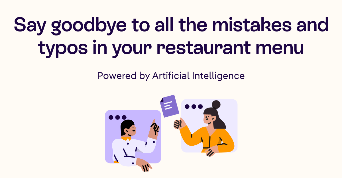 Correctify: A Faster Way of Proofreading Restaurant Menus